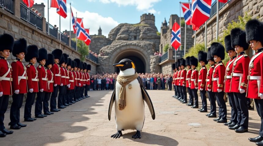 Sir Nils Olav is a male king penguin who holds the rank of Major General