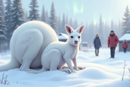 Super rare albino kangaroo born in Finnish lapland stuns experts