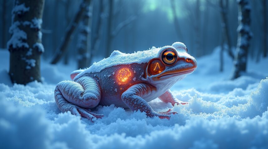 The Alaskan wood frog freezes solid in winter, no heartbeat, breath, or brain activity, and just reawakens in spring