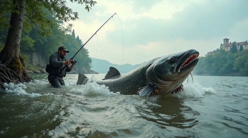 A 9.4-foot monster catfish has just been pulled from the Po River in Italy, setting a new world record.