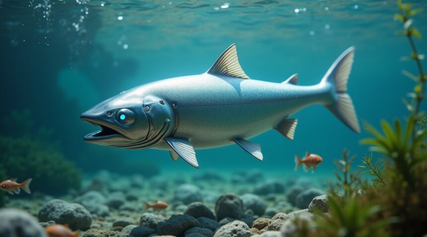 A student has designed an innovative solution to water pollution, a salmon-sized robotic fish named Gillbert