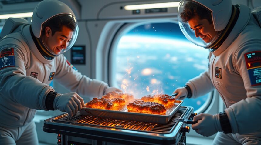 China becomes first country to cook chicken wings and steak in space using a new smokeless zero gravity oven