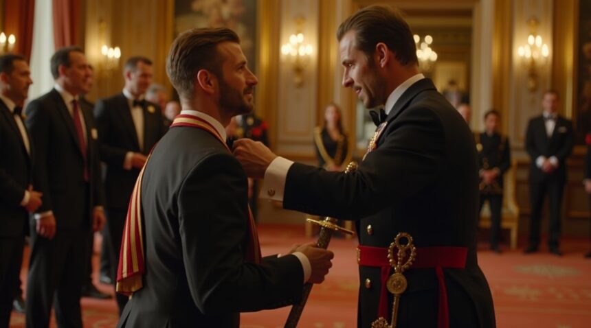 David Beckham finally receives his knighthood for services to sport and charity