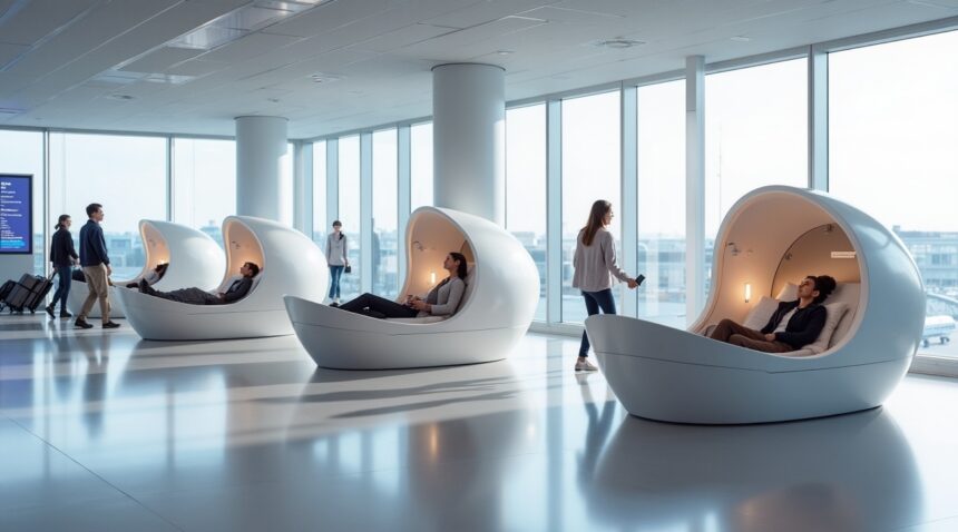 Finland mounts soundproof nap pods near transport hubs