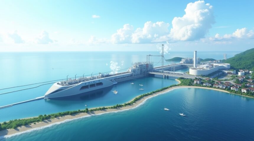 In Japan, a remarkable new kind of power plant is generating electricit, without sunlight, wind, or fuel. It harnesses something called blue energy