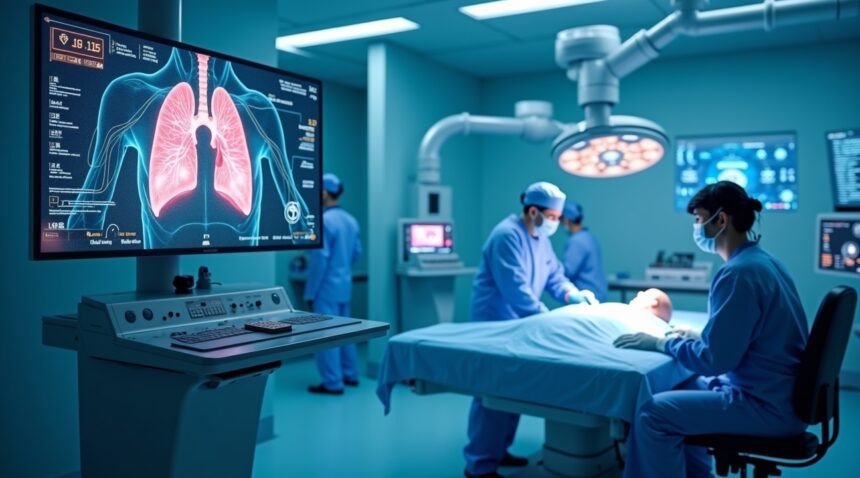 In a historic medical feat, a surgeon successfully removed a patient’s lung tumor using a robotic surgical system, while sitting 3,000 miles away