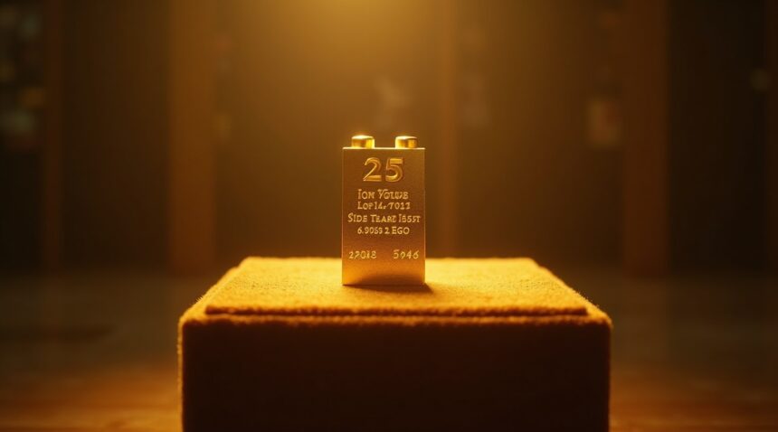 In the 1970s, LEGO gave their employess a gold brick after 25 years of service