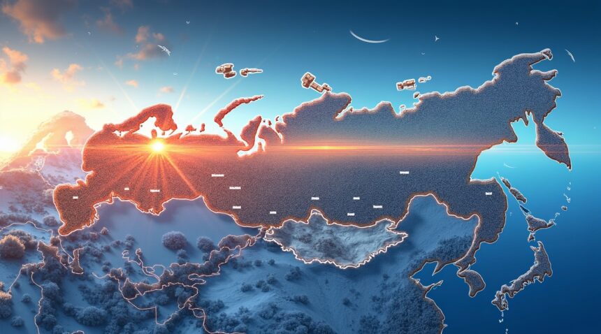 Russia is so large that it spans an incredible range of time zones