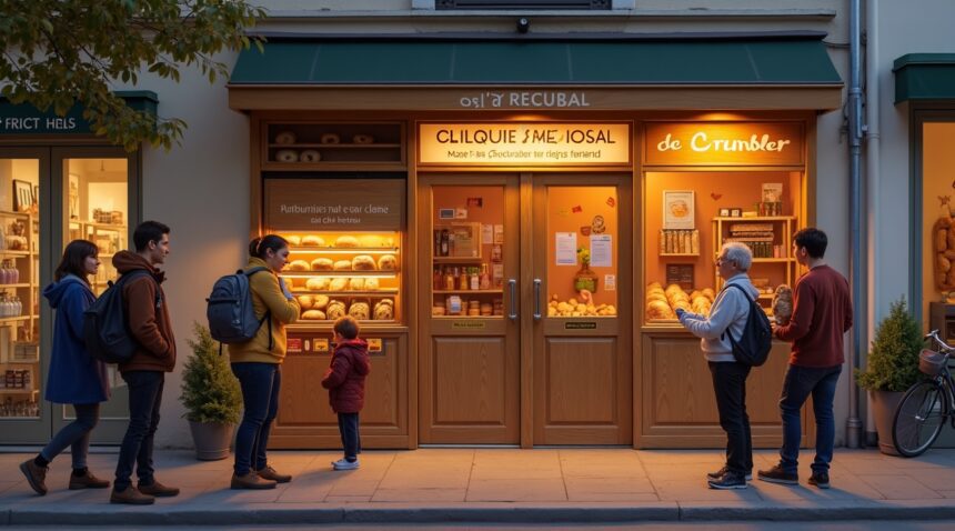 Unsold bakery loaves in France are often left in community boxes for people to pick up freely